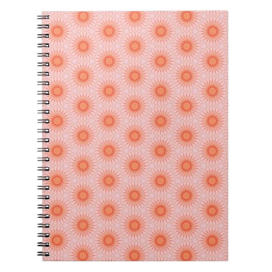 Helles Orange und Pfirsichrosa Notizblock (Vorderseite)