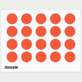 Helles Orange und Red Mini Polka Dots Muster Runder Aufkleber (Blatt)