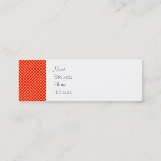 Helles Orange und Red Mini Polka Dots Muster Visitenkarte (Vorderseite)