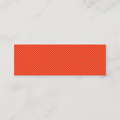 Helles Orange und Red Mini Polka Dots Muster Visitenkarte (Rückseite)