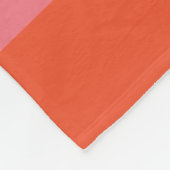 Helles Orange und rosa Monogramm Streifen Fleecedecke (Ecke)