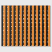 Helles Orange- und Schwarz-Halloween-Muster Geschenkpapier (Flach)