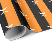 Helles Orange- und Schwarz-Halloween-Muster Geschenkpapier (Rolleneckpunkt)