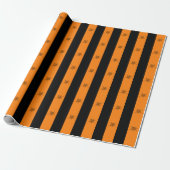 Helles Orange- und Schwarz-Halloween-Muster Geschenkpapier (Ungerollt)