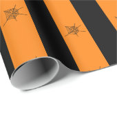 Helles Orange- und Schwarz-Halloween-Muster Geschenkpapier (Rolleneckpunkt)