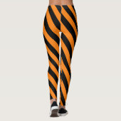 Helles Orange- und Schwarz-Halloween-Muster Leggings (Rückseite)