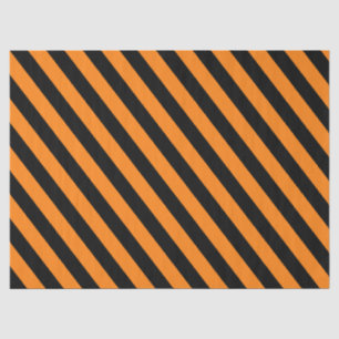 Helles Orange- und Schwarz-Halloween-Muster Seidenpapier