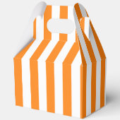 Helles Orange und weißes Streifen Halloween Geschenkschachtel (Rückseite)