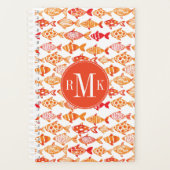 Helles Orange Wasserfarbenmuster Planer (Vorderseite)