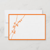 Helles Orange Wild Blume Branch Wedding RSVP (Rückseite)