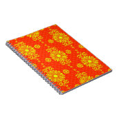 Helles orangefarbenes Muster Notizblock (Rechte Seite)