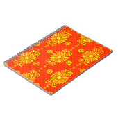 Helles orangefarbenes Muster Notizblock (Linke Seite)