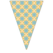 Helles, orangefarbenes Stoffdesign mit aufwändigen Wimpelkette (Dritte Fahne)