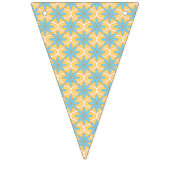 Helles, orangefarbenes Stoffdesign mit aufwändigen Wimpelkette (Zweite Fahne)