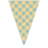 Helles, orangefarbenes Stoffdesign mit aufwändigen Wimpelkette (Erste Fahne)