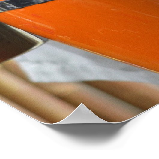 Helles Orangen-Konga-Foto Poster (Ecke)