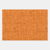 Helles Orangenes Leinen Geschenkpapier Set (Vorderseite 3)