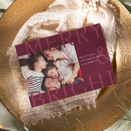 Helles Overlay | Modern Holiday Foto Card Feiertagskarte