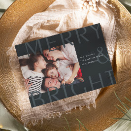Helles Overlay | Modern Holiday Foto Card Feiertagskarte
