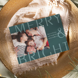 Helles Overlay | Modern Holiday Foto Card Feiertagskarte