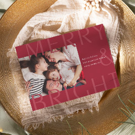 Helles Overlay | Modern Holiday Foto Card Feiertagskarte