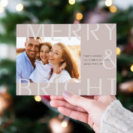 Helles Overlay | Modern Holiday Foto Card Feiertagskarte