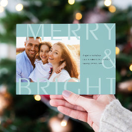 Helles Overlay | Modern Holiday Foto Card Feiertagskarte