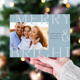 Helles Overlay | Modern Holiday Foto Card Feiertagskarte
