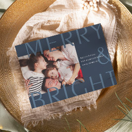 Helles Overlay | Modern Holiday Foto Card Feiertagskarte