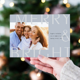 Helles Overlay | Modern Holiday Foto Card Feiertagskarte