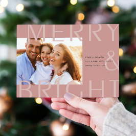 Helles Overlay | Modern Holiday Foto Card Feiertagskarte