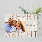 Helles Overlay | Modernes Foto Folien Feiertagskarte (Stehend vorne)