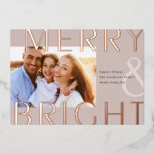 Helles Overlay | Modernes Foto Folien Feiertagskarte (Vorderseite)