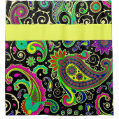 Helles Paisley Duschvorhang (Vorderseite)