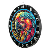 Helles Parrot Dartboard für Spielzimmer Dartscheibe (Vorderseite rechts)