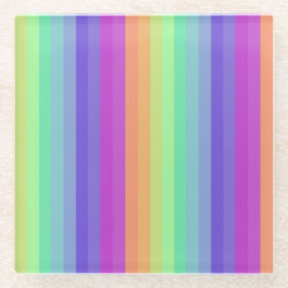 Helles Pastel Rainbow Strip Untersetzer