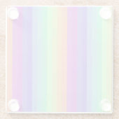 Helles Pastel Rainbow Strip Untersetzer (Rückseite)