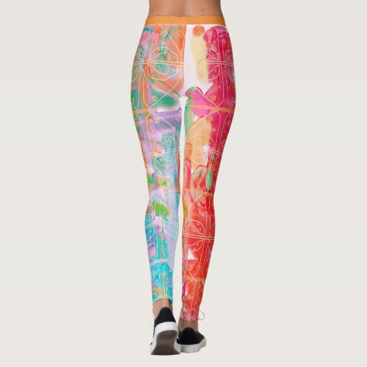 Helles Pastell Pattern Leggings (Rückseite)