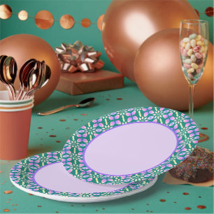 Helles Pastelldruck-Papierteller Pappteller
