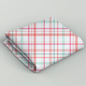 Helles Pastellrosa und grünes Kariertes Muster Stoff