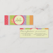 Helles Patchwork-Ähnliches Multipatterned Mini Visitenkarte (Vorne/Hinten)