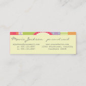 Helles Patchwork-Ähnliches Multipatterned Mini Visitenkarte (Rückseite)