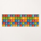 Helles Patchwork Quilt Design in Regenbogenfarben Yogamatte (Vorderseite (Horizontal))