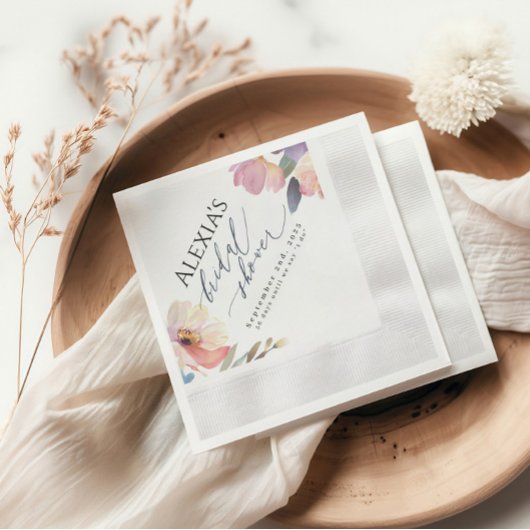 Helles Peony Shower Napkin Design Serviette