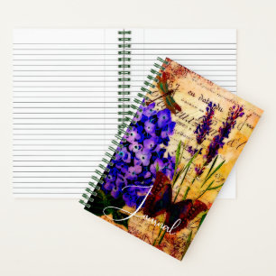 Helles personalisiertes botanisches Journal Notizblock