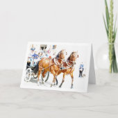 Helles Pferderücksportportrait Karte (Vorderseite)