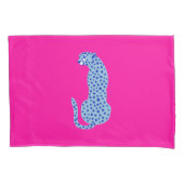 Helles Pink & Blue Modern Cheetah Kissen Case Set Kissenbezug (Vorderseite-Links)
