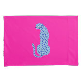 Helles Pink & Blue Modern Cheetah Kissen Case Set Kissenbezug (Vorderseite-Rechts)