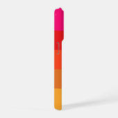 Helles Pink Orange Modern Sunset Farbverlauf Strei iPhone Hülle (Rechte Seite)