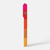 Helles Pink Orange Modern Sunset Farbverlauf Strei iPhone Hülle (Linke Seite)
